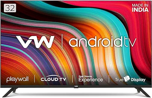 1. VW 80 cm (32 inches) Playwall Frameless Series HD Ready Android Smart LED TV VW3251 (Black)