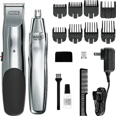 10. WAHL Groomsman Rechargeable Beard Trimmer kit for Mustaches