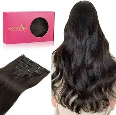 4. Wennalife Clip in Hair Extensions
