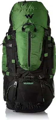 15. Wildcraft 65 ltrs Green Hiking Backpack (Gangotri Plus Green)