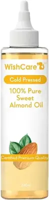 4. WishCare Pure Cold Pressed Sweet Almond Oil for Hair Growth and Glowing Skin & Face