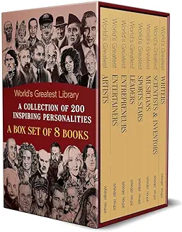 3. World's Greatest Library : A Collection of 200 Inspiring Personalities (Box Set of 8 Biographies)