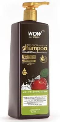 3. WOW Skin Science Apple Cider Vinegar Shampoo - 1L | Mild Anti-Dandruff Shampoo For Daily Use | Suitable For Men & Women | Balances PH Level | Contains No Sulphates, Parabens or Harmful Chemicals