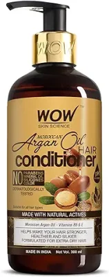 9. WOW Skin Science Moroccan Argan Oil Conditioner For Dry Hair/Frizz Free Hair- No Sulphates, Parabens, Silicones, Salt & Colour, 300 ml