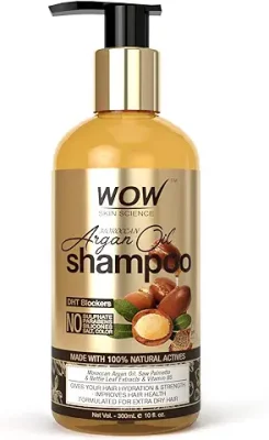 13. WOW Skin Science Moroccan Argan Oil Shampoo For Dry Hair/Dandruff/Hair Loss/Hair Growth/Frizzy Hair - 300 ml