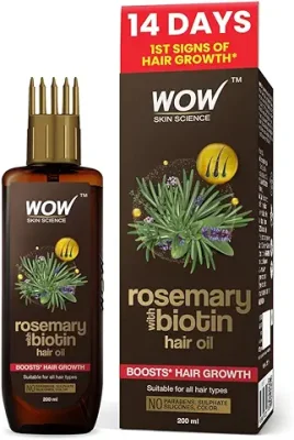 12. WOW Skin Science Rosemary with Biotin Hair Growth Oil
