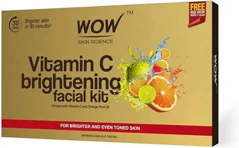 8. WOW Skin Science Vitamin C Brightening Facial Kit with Rose Water