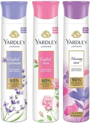 1. Yardley London Daily Use Deodorant Body Sprays for Women