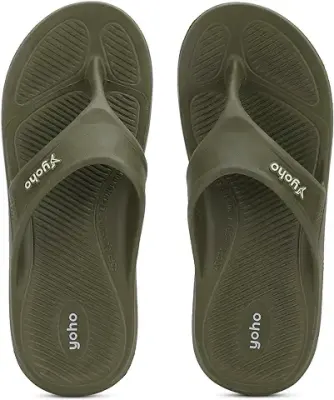 12. YOHO Floats Men soft slippers | Comfortable , stylish, flip flops | Lab tested Cushion and Bounce| | Black, Beige, Navy Blue, Grey, Olive Men Thong slippers| Daily Use