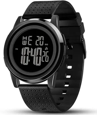 5. YUINK Mens Watch Ultra-Thin Digital Sports Watch Waterproof Stainless Steel Fashion Wrist Watch for Men Women