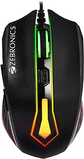 6. ZEBRONICS Newly Launched Sniper High Precision Wired Gaming Mouse with 6 Buttons
