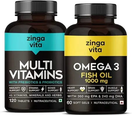14. Zingavita Omega 3 and Multivitamin Combo