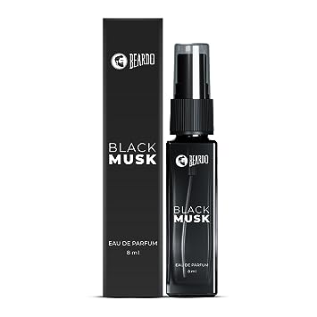 Beardo Black Musk Eau De Parfum For Men, Musky, Woody Perfume, Long Lasting, Date Night Fragrance, Body Spray, 8ml