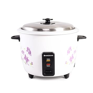 WONDERCHEF Nutri Cook Rice Cooker With Single Bowl, 1.8 Litres, 2 Years Warranty, 1.8 Liter, White