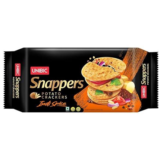 UNIBIC FOODS Snappers Potato Crackers - Indi Spice- 300gm
