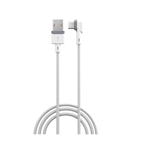 Portronics Konnect L POR-1403 Fast Charging 3A Type-C Cable 1.2 Meter with Charge & Sync Function for All Type-C Devices (White)