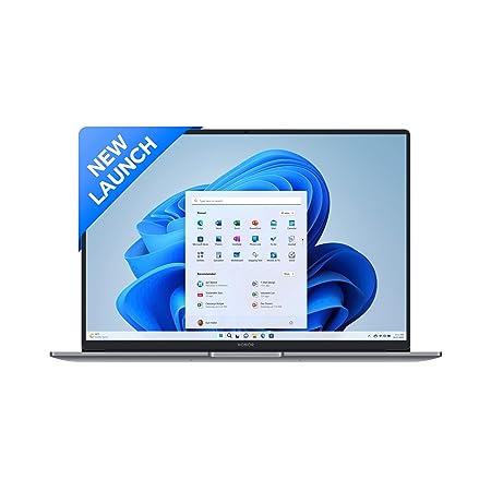 HONOR MagicBook X16 (2023), 12th Gen Intel Core i5-12450H (8GB/512GB NVMe SSD, 16-inch (40.64 cm) FHD IPS Anti-Glare Thin and Light Laptop/Windows 11/Backlit Keyboard/Fingerprint Login/1.75Kg), Gray