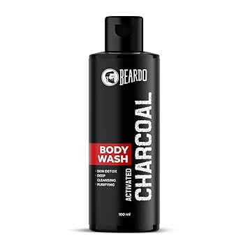 Beardo Activated Charcoal Anti-Pollution Body Wash, 100ml | Deep Pore Cleaning | Removes Dirt & Impurities | Acne Control | Oil Control | For Men