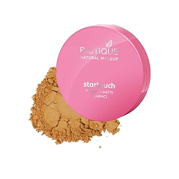 Biotique Natural Makeup Startouch Flawless Matte Compact, Cool Alabaster, 9g