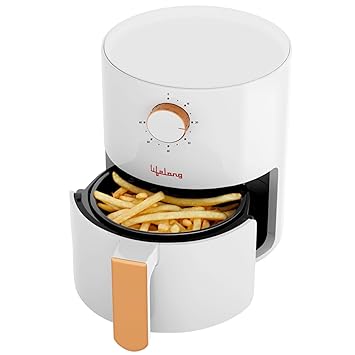 Lifelong 2.5L Air Fryer for Home with Timer Control | Fry, Bake, Roast, Toast, Defrost, Grill & Reheat | Hot Air Circulation Technology (White, LLHF25)
