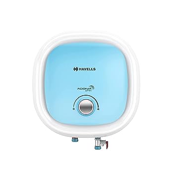 Havells Adonia Spin 15-Litre Vertical Storage Water Heater (Geyser) White Blue 5 Star, Wall Mounting