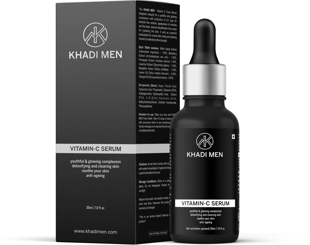 Khadi Men Vitamin c Face Serum for Skin Whitening & Lightening  (30 ml)