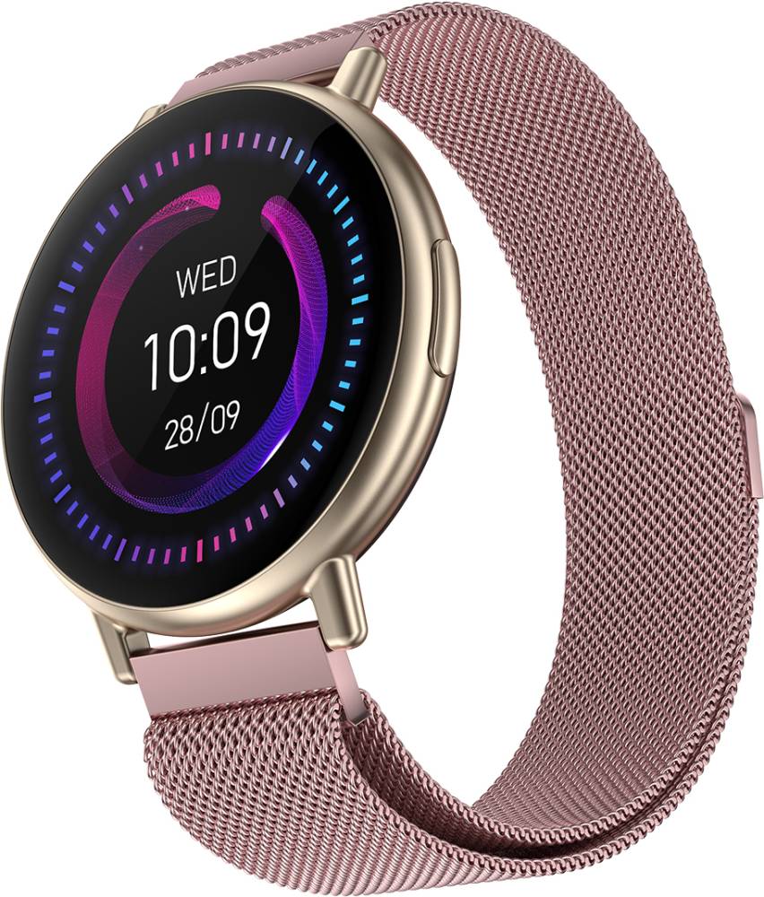 Fire-Boltt Destiny 1.39'' Stainless Steel Luxury Smartwatch, Metal Body, Bluetooth Calling Smartwatch  (Pink Strap, Free Size)