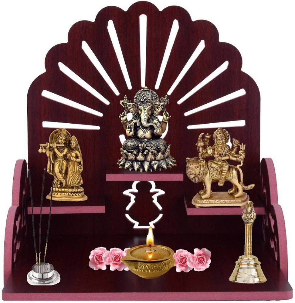 HIOLTY INTERNATIONAL Art and Craft Wooden Temple Beautiful Plywood Mandir Pooja Room Home Decor Office OR Home Temple (Red)Temple Wooden Beautiful Plywood Mandir Pooja Room Home Decor Office OR Home Temple Wall Hanging Product Engineered Wood Home TempleWo