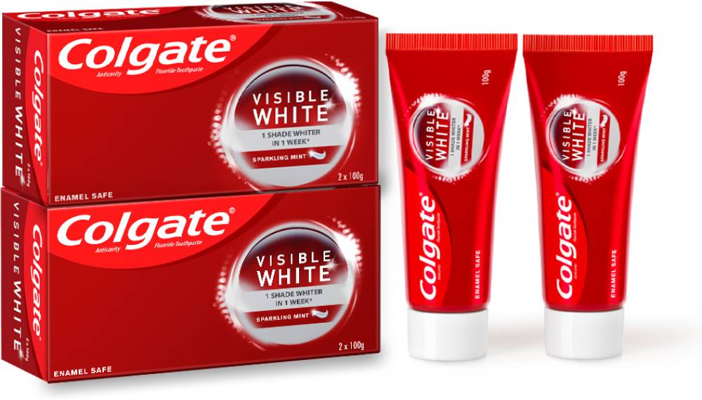 Colgate Visible White Sparkling Mint - 200gm Saver Pack (Pack of 2) Toothpaste  (400 g, Pack of 2)
