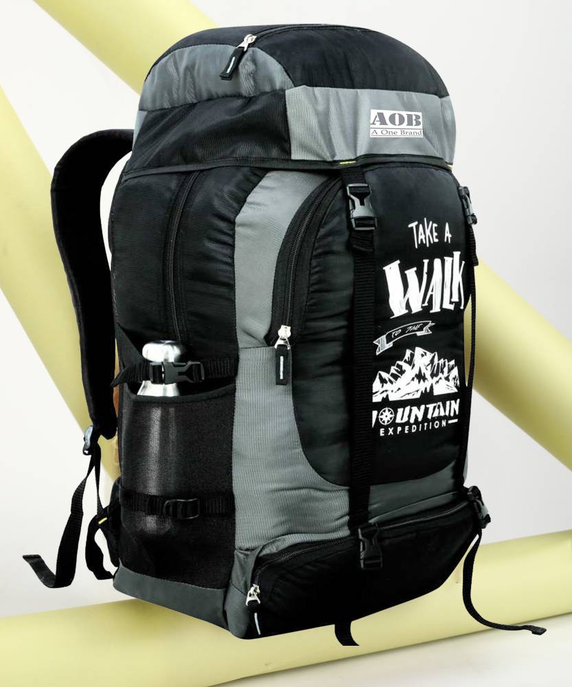 aob Large 70 L Backpack UNISEX WaterProof Mountain Rucksack/Hiking/Trekking/Camping Bag/Travel  (Grey)