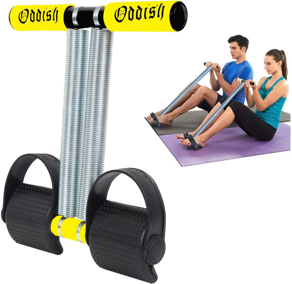 Oddish Tummy Trimmer 12 inch Double Spring Premium Quality for man and women Ab Exerciser  (Yellow, Black)