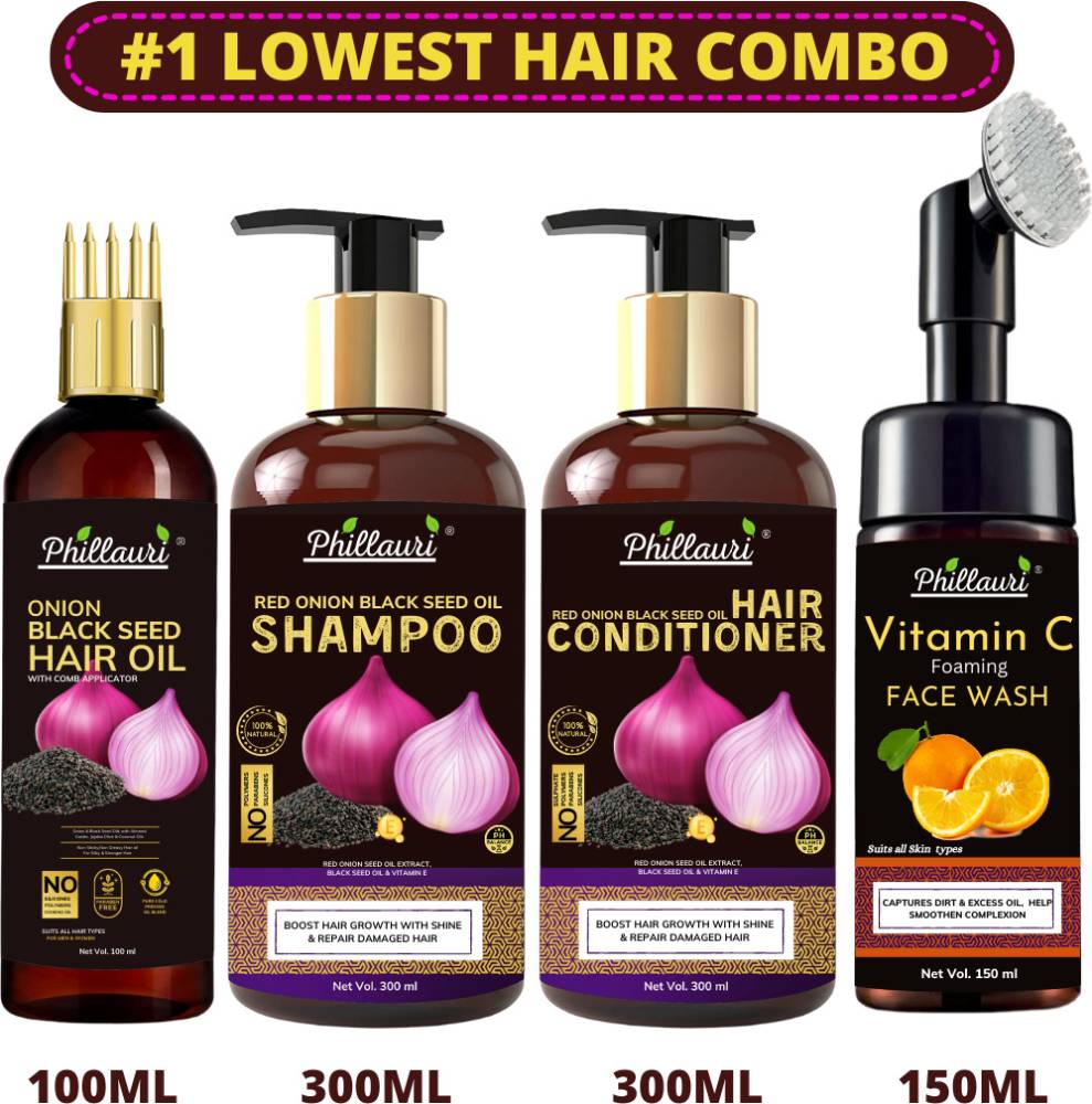 Phillauri Hair Care Kit, Hair Oil, Shampoo, Conditioner and Facewash Combo kit  (4 Items in the set)