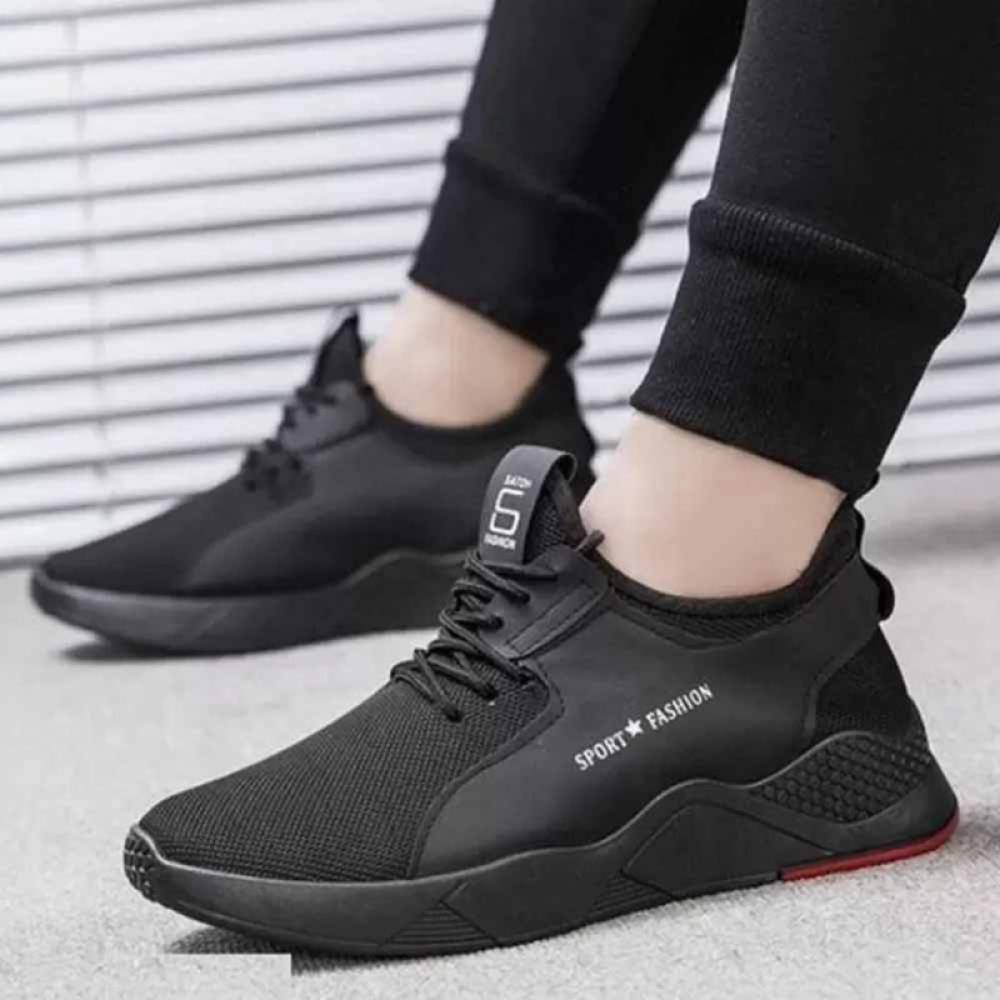 Footox Shoes for Men | Sneaker for Men | Shoes for Mens | Sports Shoes Running Shoes For Men  (Black)