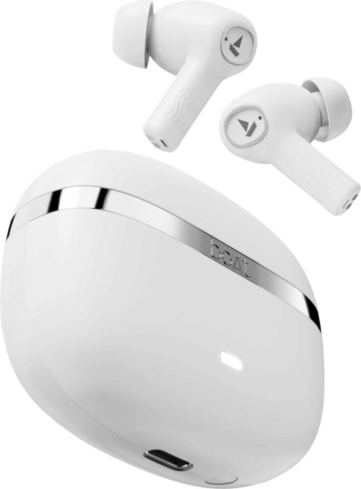 boAt Nirvana Ion with 120 Hours Playback & Crystal Bionic Sound by Hifi DSP 5 Bluetooth Headset  (Ivory White, In the Ear)