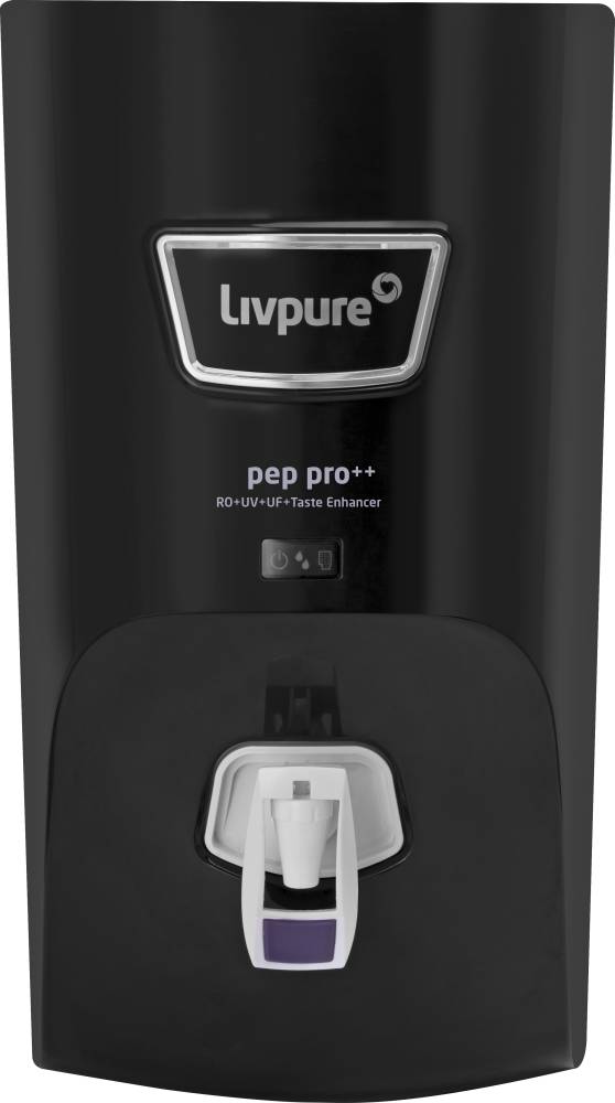 LIVPURE LIV-PEP-PRO-PLUS+ BLACK 7 L RO + UV + UF Water Purifier  (Black)
