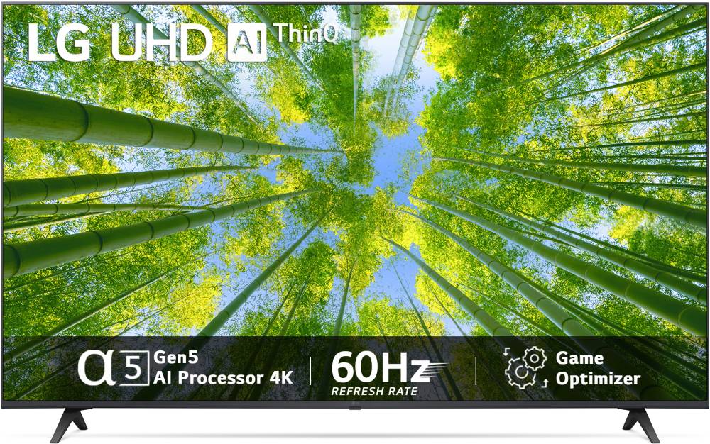 LG UQ8020 108 cm (43 inch) Ultra HD (4K) LED Smart WebOS TV 2022 Edition with ThinQ AI, Filmmaker Mode & Magic Remote Control  (43UQ8020PSB)