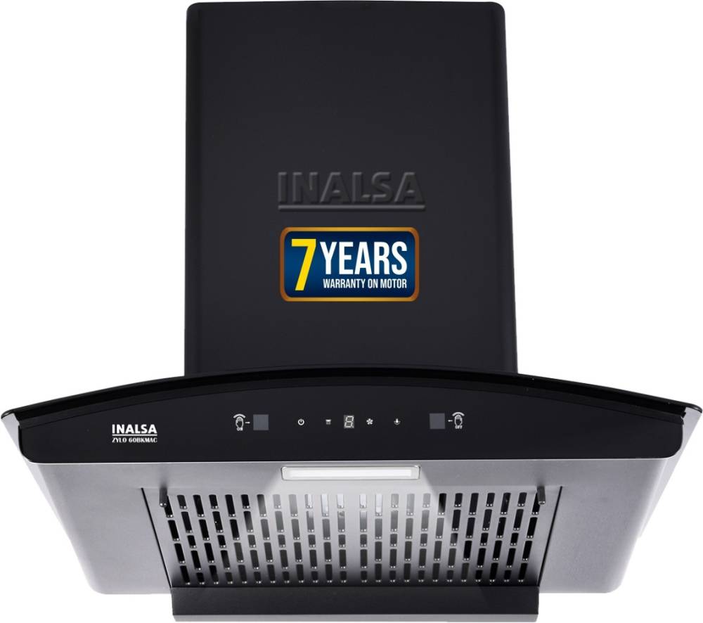 Inalsa ZYLO 60BKMAC Auto Clean Wall Mounted Chimney  (Black 1250 CMH)